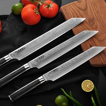 Amazon | Utaki 柳刃包丁 包丁 V金10号 刃渡り265mm ダマスカス切付型