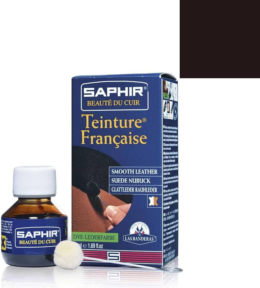 Amazon.com: Saphir Teinture Francaise Leather Dye 50ml - Dark