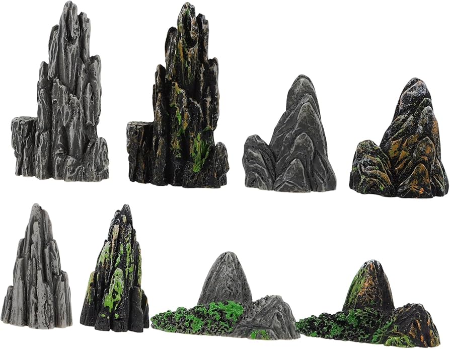 Amazon.co.jp: CAXUSD 8個 マイクロランドスケープ 山のミニチュア