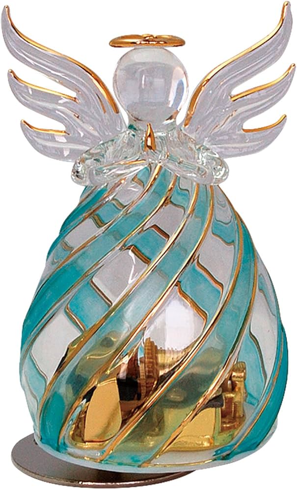 Amazon.co.jp: 日本電産サンキョー ガラス オルゴール 天使 ブルー