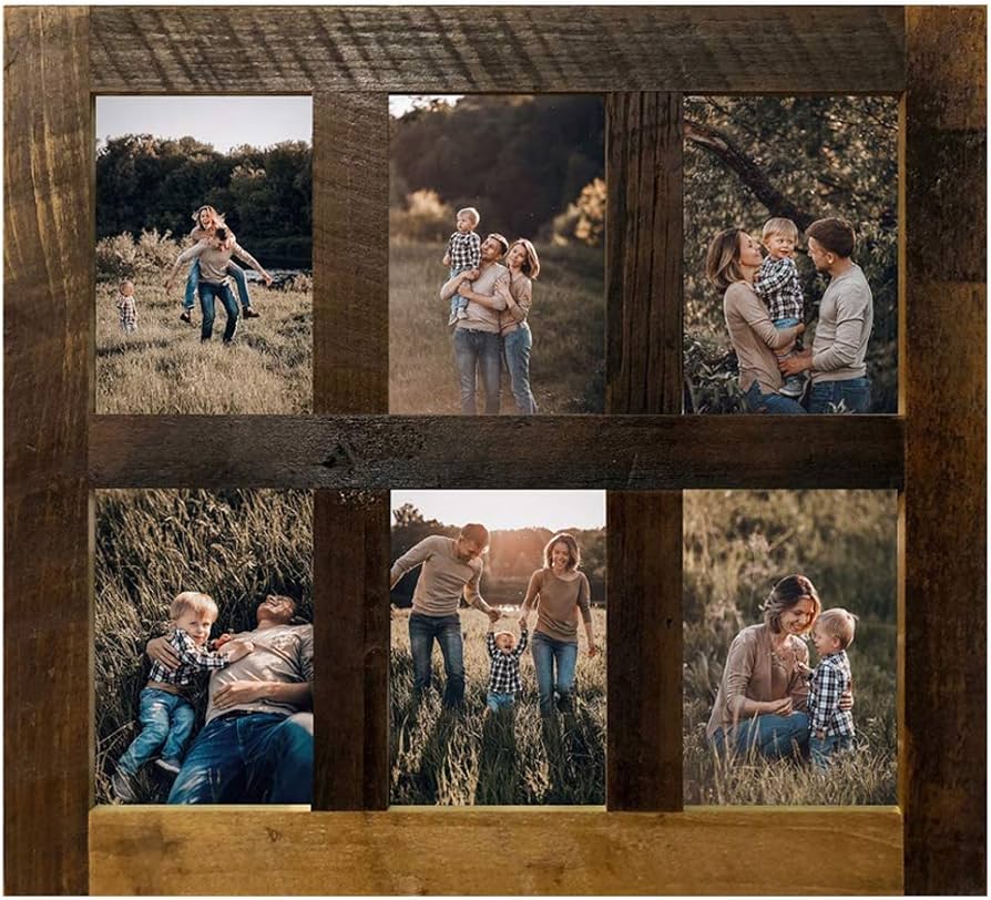 Amazon.com - Hope Woodworking Rustic Wooden Collage Picture Frame