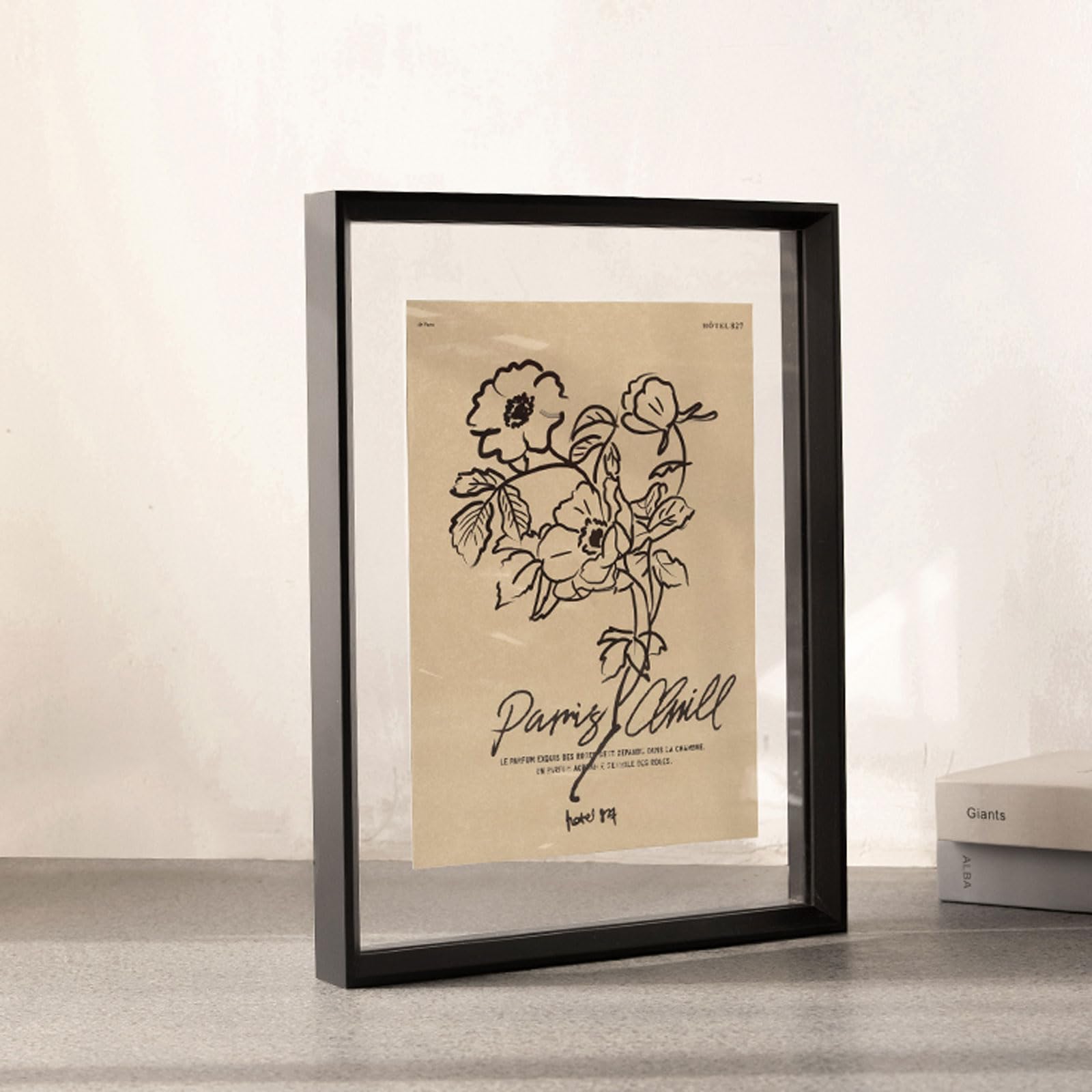 Amazon.co.jp: 両面透明フォトフレーム、木製両面フォトフレーム、両面