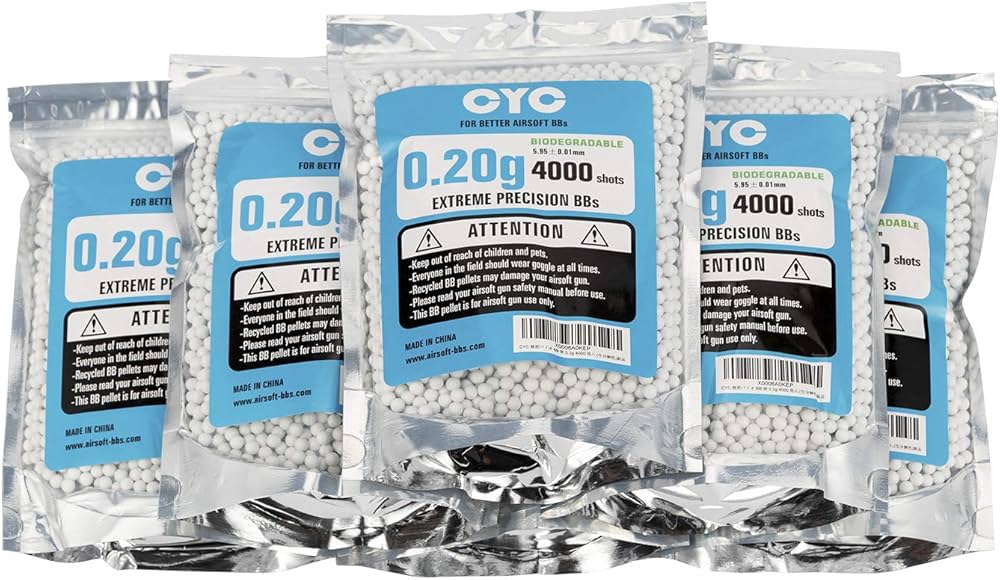 Amazon.co.jp: CYC精密バイオBB弾 0.2g 4000発入(生分解性) 6袋セット