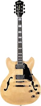 Amazon | GROTE Full Scale Electric Guitar Semi-Hollow Body Guitar