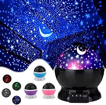 Kids Starry Night Light, Bedroom Mood Light, Moon Starry Sky