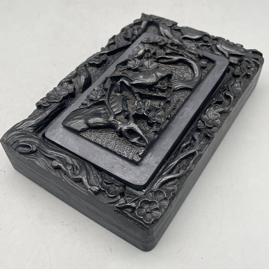 中国美術 唐硯 端渓硯 文房四宝 古端溪龍雲図柄 年代物