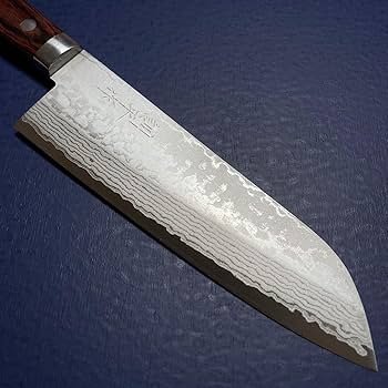 Amazon | 訓平作 三徳包丁 170mm 彩流 マホガニー柄 積層ダマスカス V