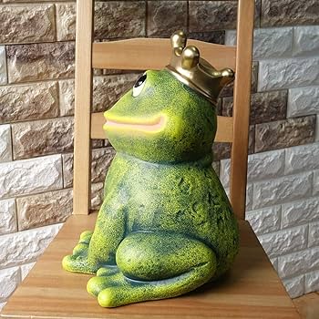 Amazon.co.jp: カエル 王様（36cm） カエルグッズ 置物 かえる 雑貨