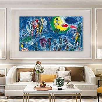 Amazon.com: JZSDGB Marc Chagall(Big Circus) Famous Paintings Print