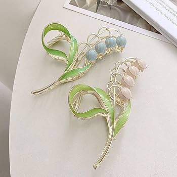 Amazon.com : 4 Pcs Lily of The Valley Flower Hair Clips, Orchid