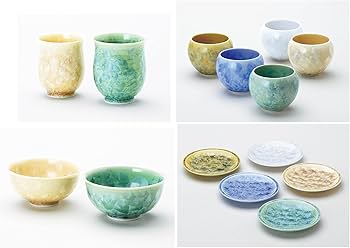 Amazon.co.jp: 京焼 清水焼 陶あん窯 銘々皿 揃 (5点セット) 花結晶