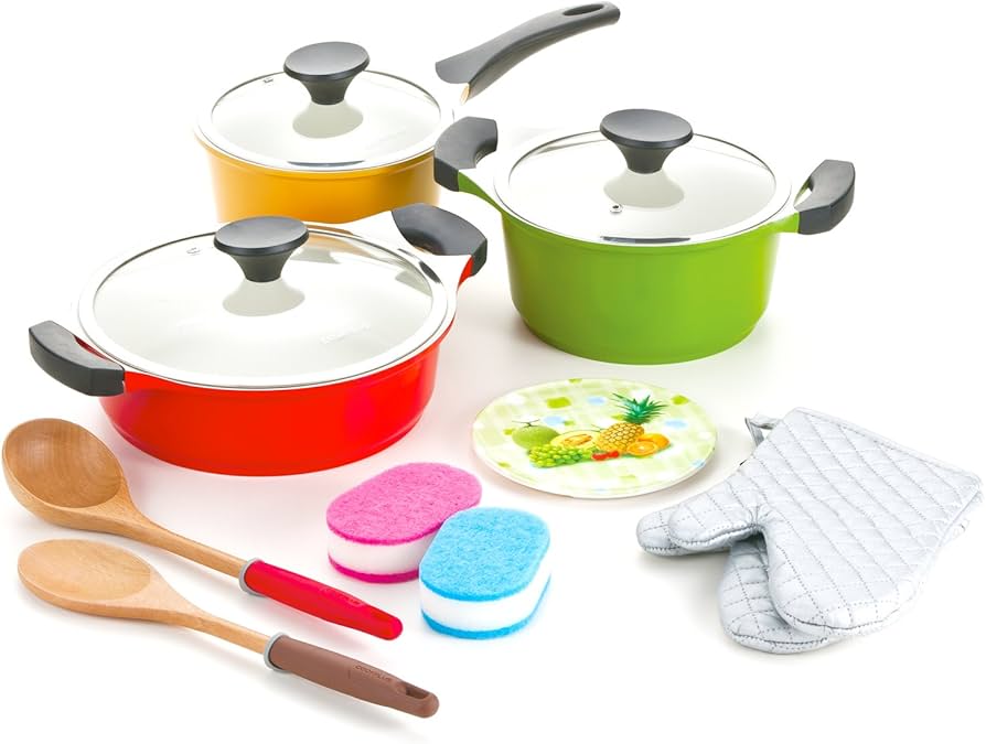 Amazon.co.jp: IH対応 セラミックコート 鍋3点セット SUN2181S8