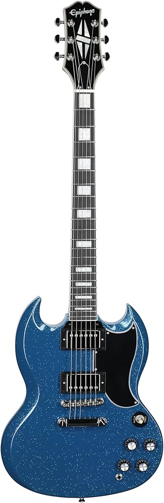 Amazon.com: Epiphone EXCLUSIVE SG Custom, Brunswick Blue Sparkle