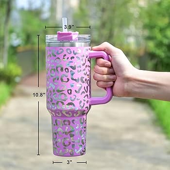 Amazon.com: FECBK 40 oz Tumbler with Handle and Straw, 100% Leak