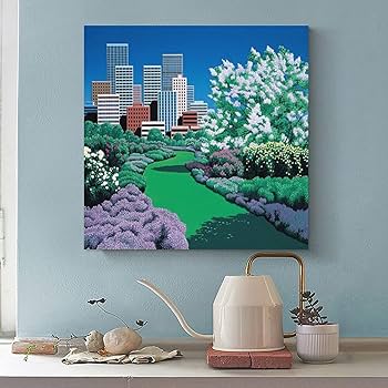 Amazon.co.jp: イラストレーター 永井博 アートポスター 80年代シティ