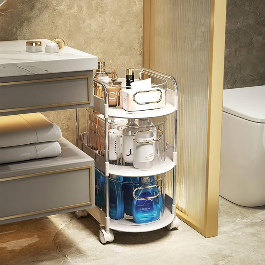 Amazon.co.jp: キッチンワゴン 浴室収納ラック リビング収納 キッチン