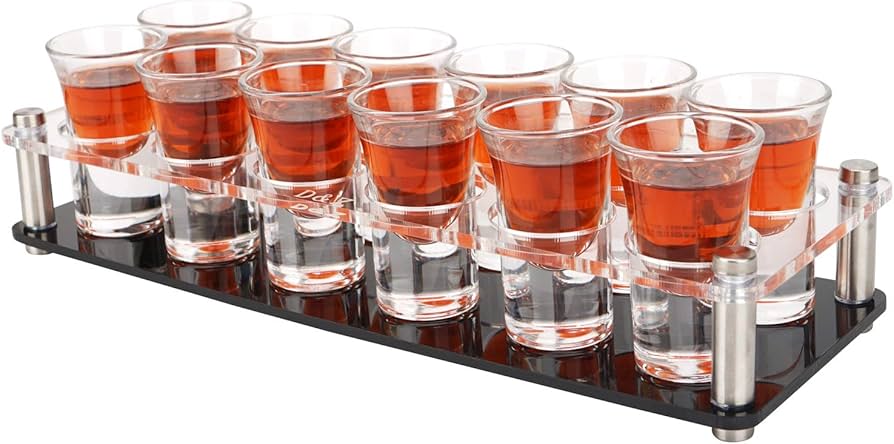 Amazon | D&Z 1オンス ショットグラスセット トレイ付き テキーラ