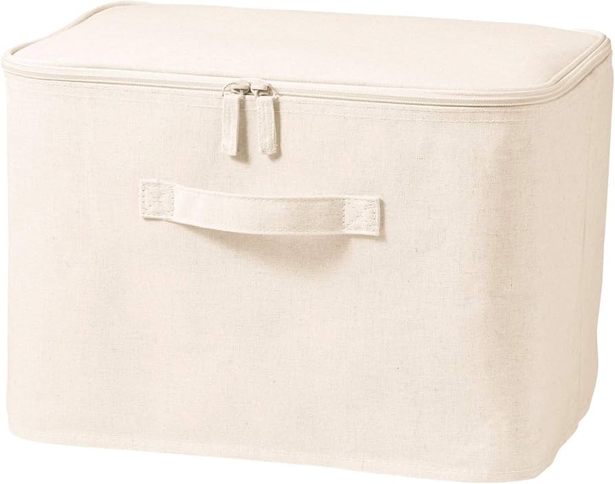 Amazon｜無印良品 ポリエステル綿麻混・ソフトボックス・長方形・中