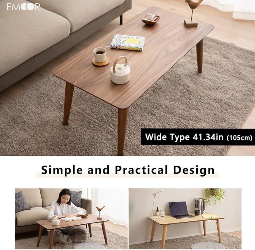 Amazon.com: EMOOR Wood Folding Coffee Table Rectangle Large (20.5