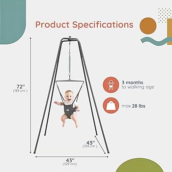 Amazon.com : Jolly Jumper Elite (Grey) Baby Exerciser - Sturdy