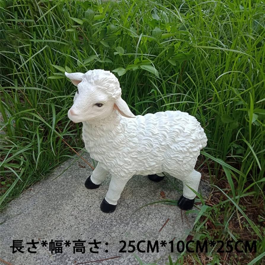Amazon.co.jp: XMayGift 羊の置物 可愛い 2匹セット 屋内装飾 ひつじ