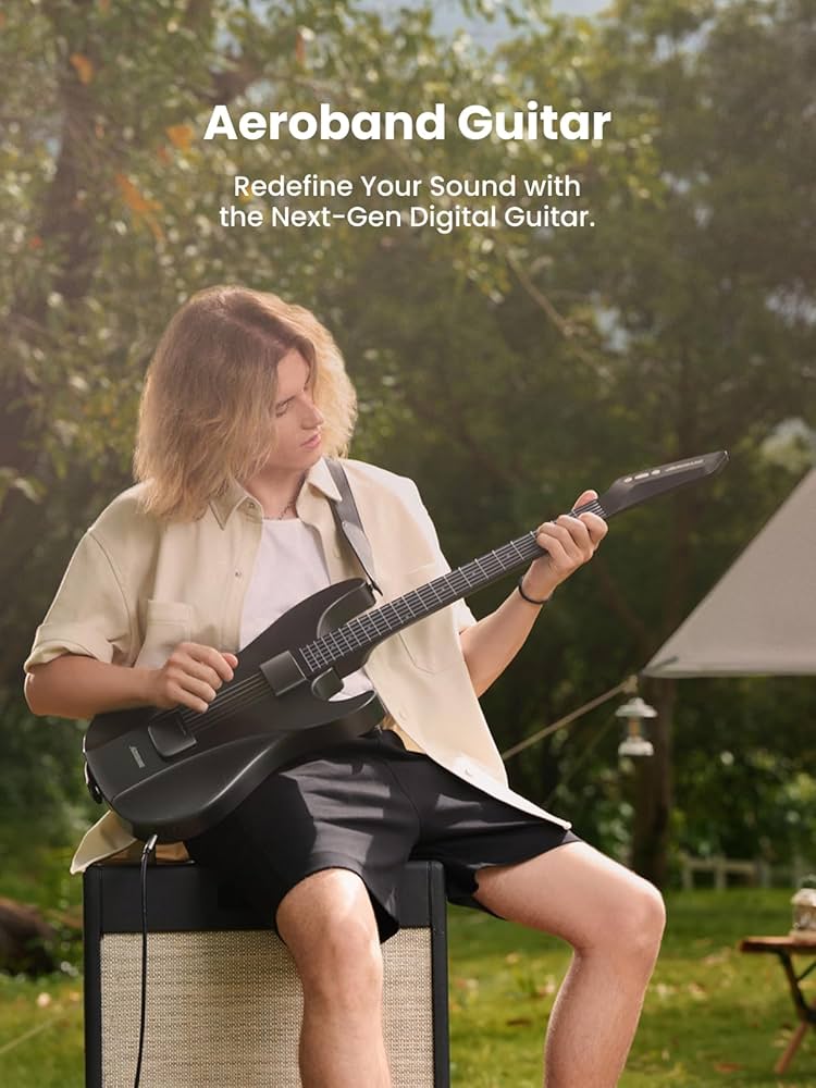 Amazon.com: AeroBand Guitar Smart Guitar With Silicone Strings