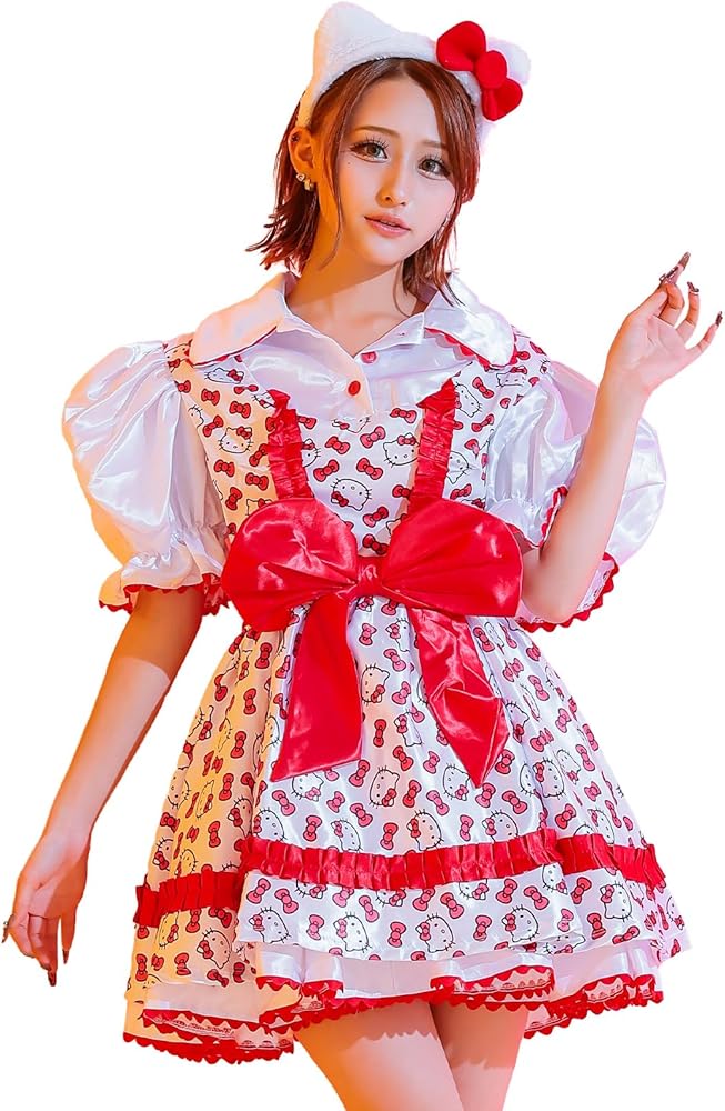 Amazon.co.jp: [Tika] ハローキティ コスプレ ハロウィン レディース