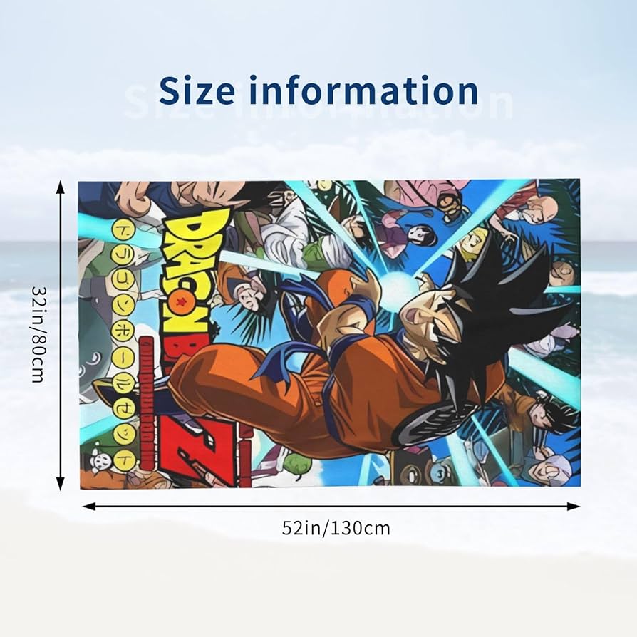 Amazon｜ドラゴンボールマイクロファイバー吸水バスタオル(横型) 吸水