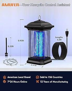 Amazon.com : AMUFER Bug Zapper for Outdoor & Indoor, 1/2 Acre