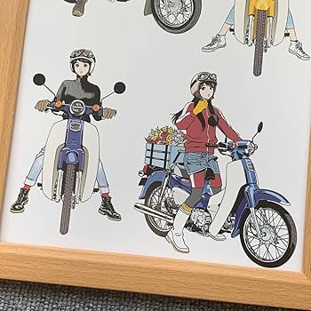 Amazon.co.jp: □江口寿史『HONDA スーパーカブ 60周年記念イラスト