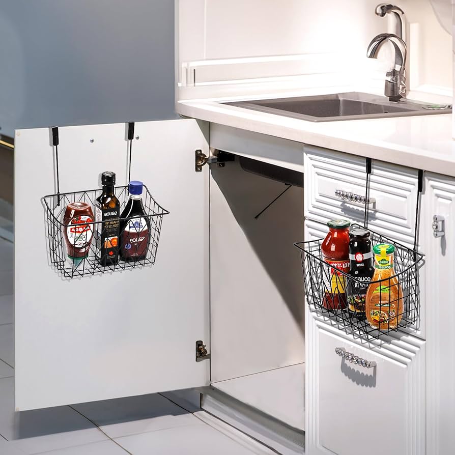 Amazon.com - AVLA 2 Pack Over The Cabinet Door Organizer, Grid