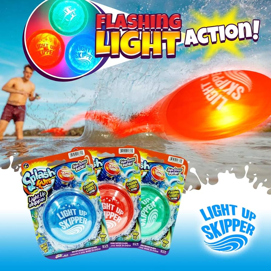 Amazon.com: JA-RU Light Up Water Skipper Disc (3 Discs) – Water