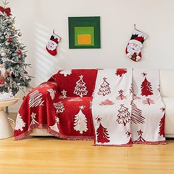 Amazon｜マルチカバー クリスマス ソファーカバー ベッドシーツ