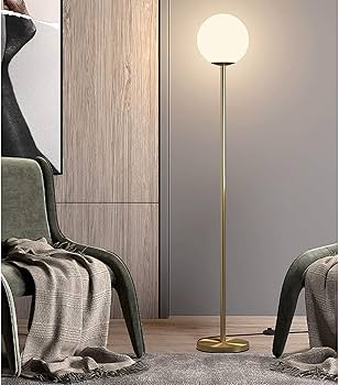 Amazon.co.jp : 曇らされたガラスグローブフロアランプ、リビング