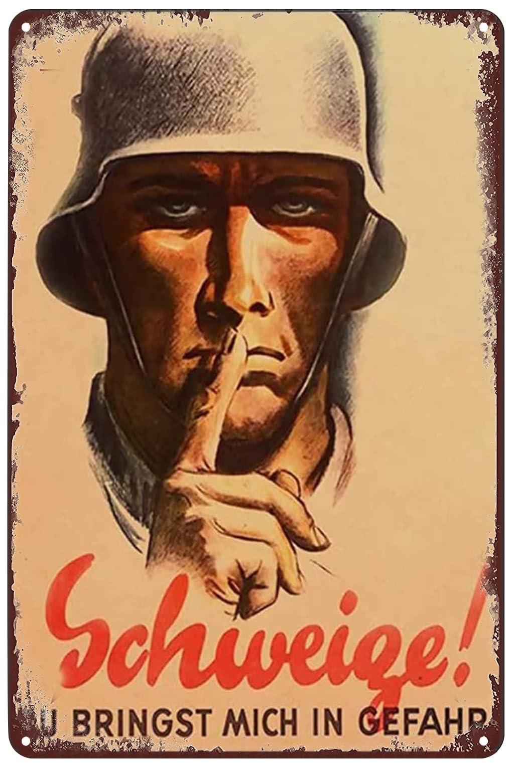 Amazon.co.jp: WW2 ドイツ兵 ポスター 歴史 プロパガンダ 金属 ブリキ