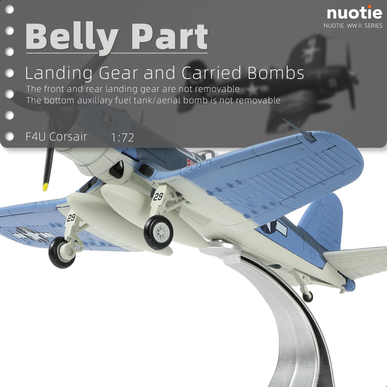 Amazon.co.jp: NUOTIE 1/72 スケール USA F-4U 戦闘機モデル 第二次