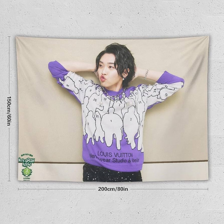 Amazon.co.jp: ミセス-大森 元貴 タペストリー 壁掛け 布 飾り用 部屋