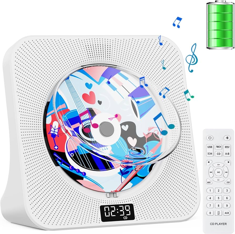 Amazon.co.jp: Gueray CDプレーヤー 卓上置き式 Bluetooth受信/送信