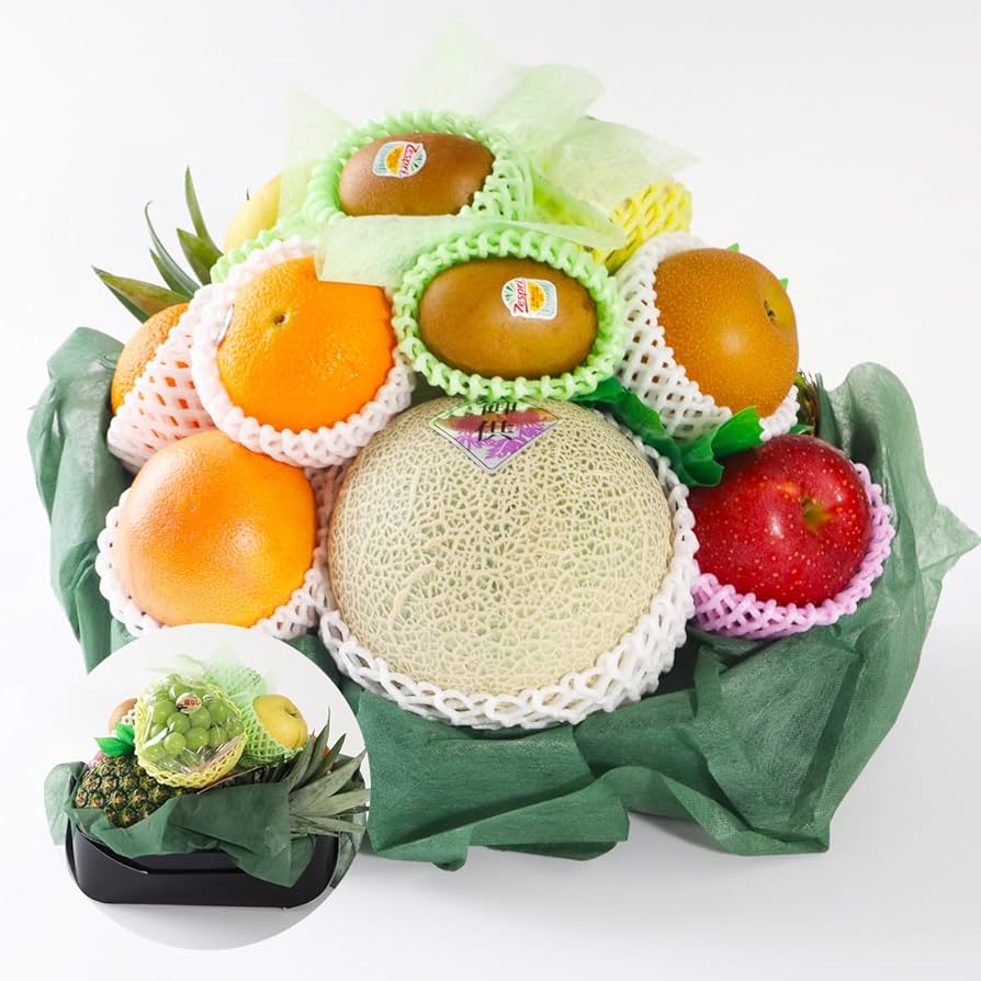 Amazon.co.jp: お供え フルーツかご盛B 約6kg フルーツ 詰め合わせ
