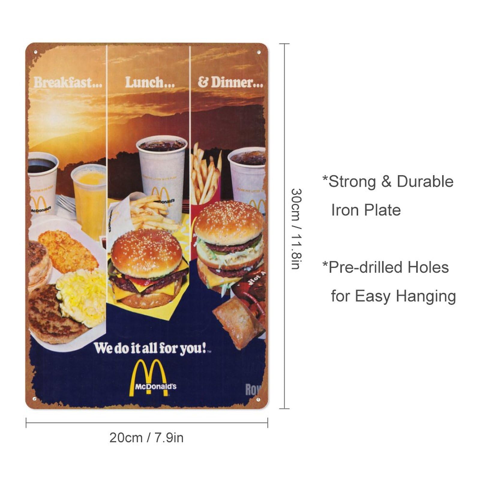 1977 McDonalds Retro Ad Poster Game Poster - Creative Tin Sign for