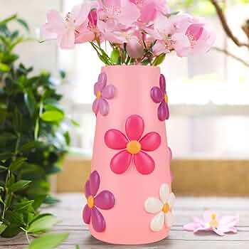 Amazon.co.jp: GUGUGO パステルフラワー花瓶 高さ8インチ レインボー