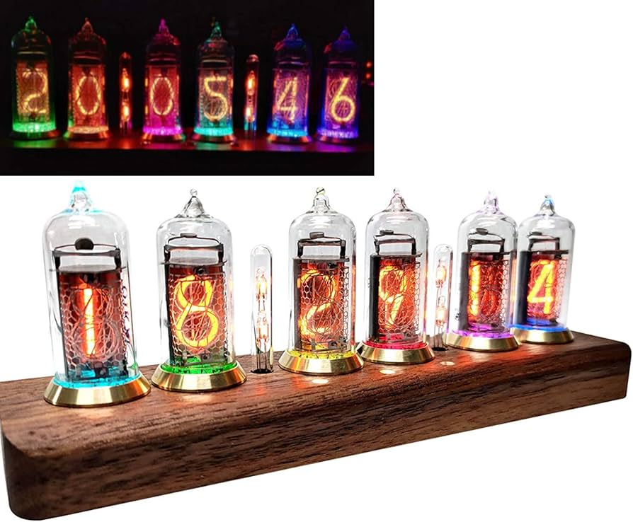 Amazon.co.jp: LEDグロー真空管時計6桁キットニキシー管時計