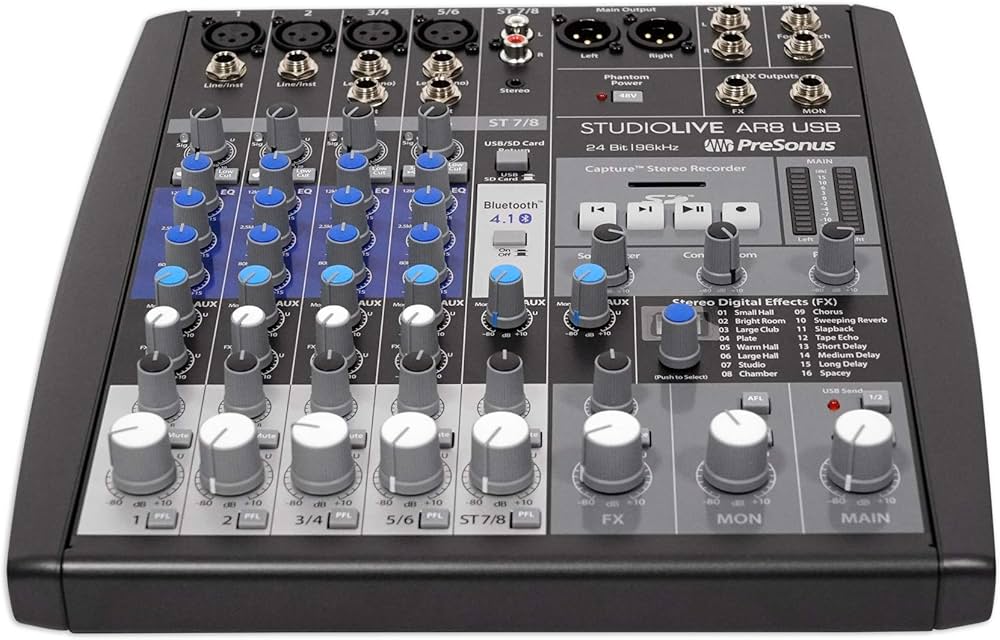 PreSonus StudioLive AR8 USB 8-Channel Hybrid Performance and