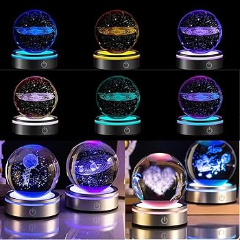 Amazon.co.jp: geneX 光る レインボーコースター 円型 led 台座 照明