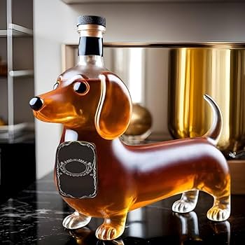 Amazon.co.jp: Dtharen ガラス製リキュールボトル | ダックスフント型