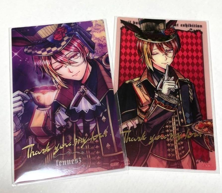 Amazon.co.jp: あくねこ展 フェネス クリアカード 箔押し 悪魔執事と