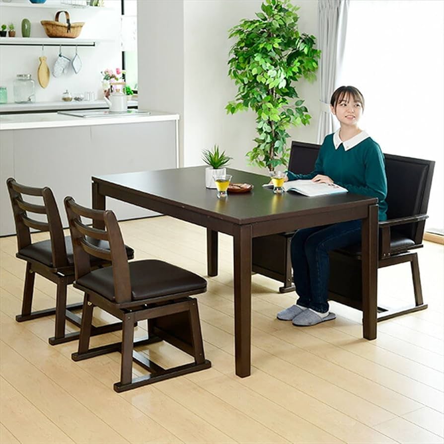 Amazon | [山善] ダイニング こたつ テーブル 幅135×80cm 長方形