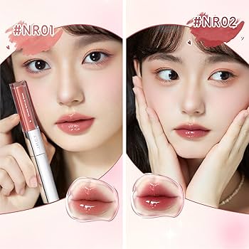 Amazon | JMCY 双頭 リップティント マッドリップ&水光 鏡面感リップ