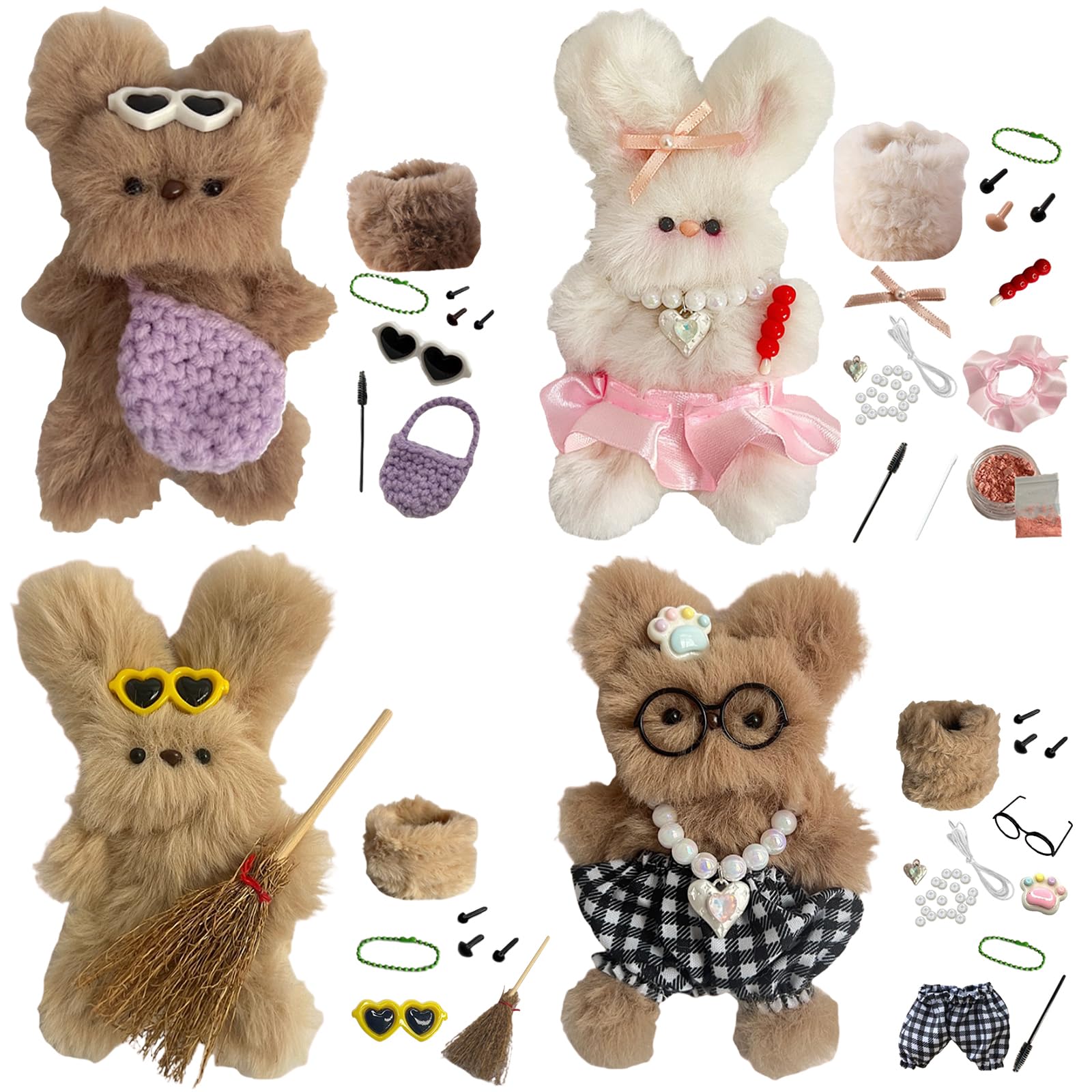 Amazon | 手芸モール モールドール 工作モール 犬 ウサギ匹 手芸キット