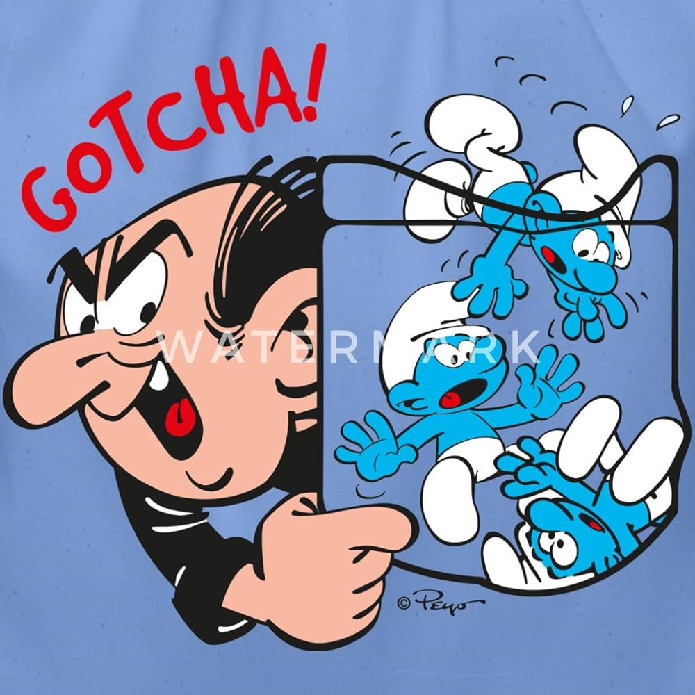 Amazon.com | Spreadshirt The Smurfs Gargamel Catch Game Cotton